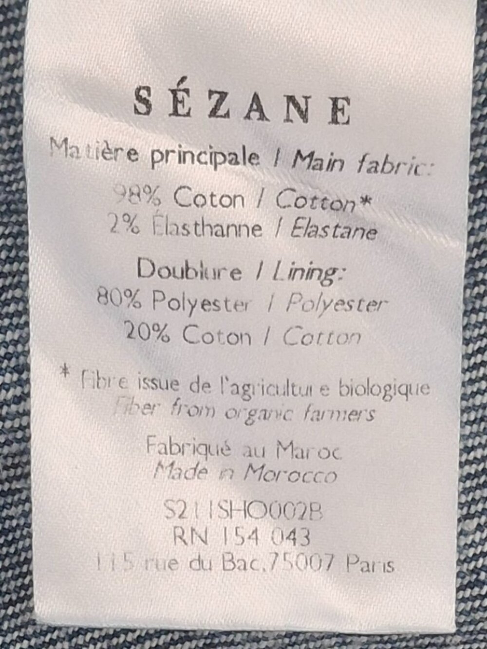 Sézane Rome Shorts Deep Blue Denim Paperbag Belted High Waist Size FR 34 / US 2 - Picture 6 of 13